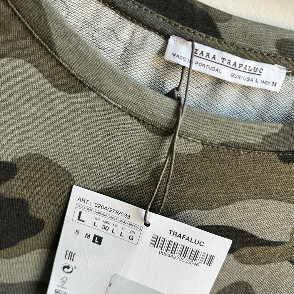 NWT Zara camouflage t shirt 👕 🔥 - Picture 8 of 8
